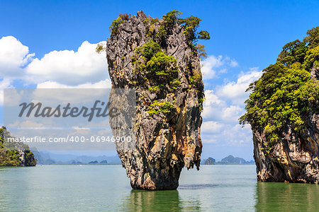 James Bond island Ko Tapu in Phang Nga bay.