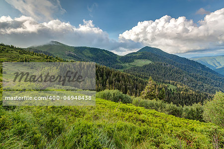 Image of a beautiful carpathian mountains. Marmaros massif in eastern Carpathians.