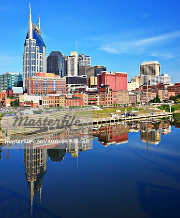 Skyline of downtown Nashville, Tennessee, USA.