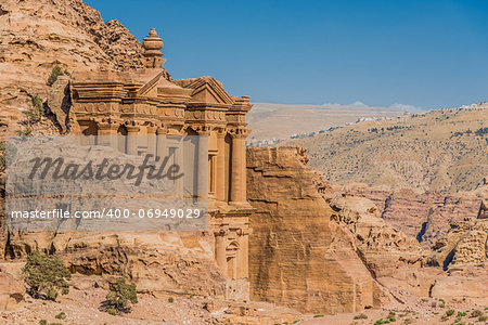 The Monastery  Al Deir in nabatean petra jordan middle east