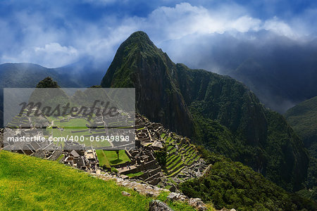 Inca city Machu Picchu. Ancient lost city of incas.