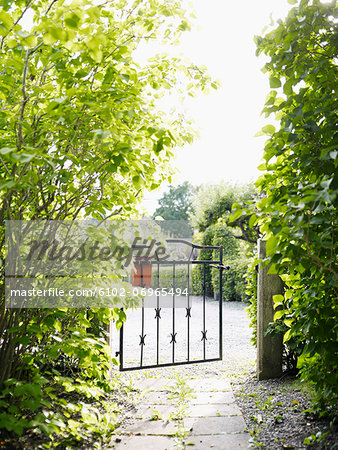 Open garden gate