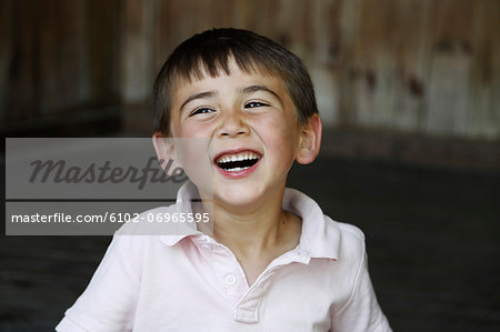 Portrait of laughing boy