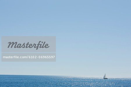 Sailing boat on sea