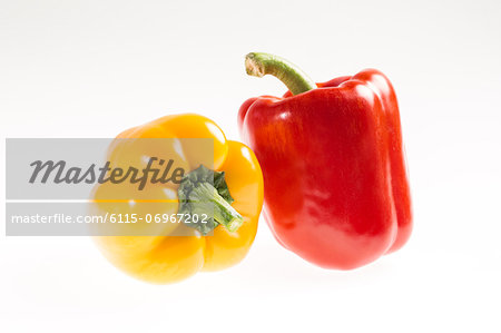 Red And Yellow Bell Peppers, Croatia, Slavonia, Europe