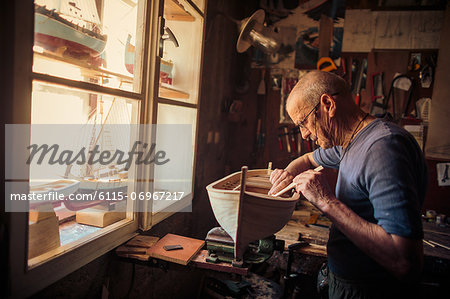 Boatbuilder, Island Hvar, Stari Grad, Dalmatia, Croatia