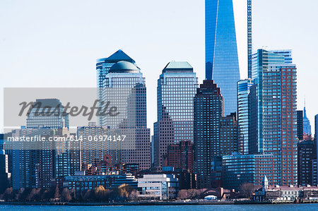 Hudson River and New York City skyline, USA