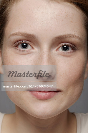 Close up of young woman's face