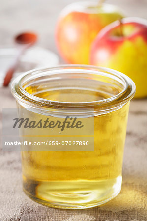 A jar of apple jelly