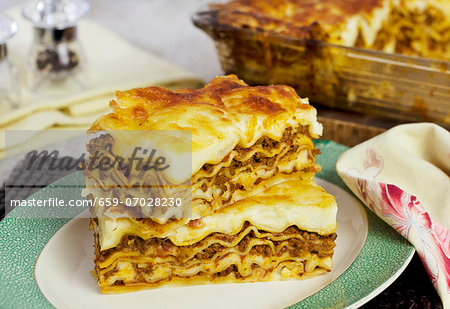 Lasagne made with mince