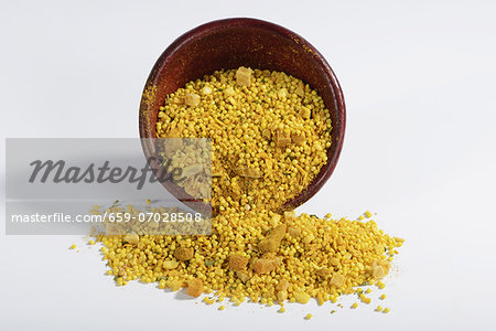 A ready-made mix of millet with dried fruit, nuts and spices A ready-made mix of millet with dried fruit, nuts and spices