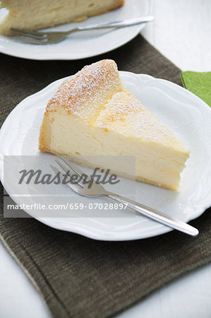 A slice of cheese cake