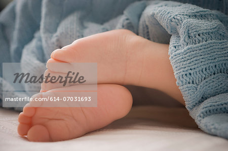 Baby boy 's feet, close up