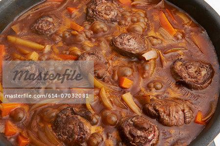 Still life of meat roulades in stew Still life of meat roulades in stew