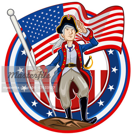 Glossy Shiny American Patriot Emblem Icon Collection Set