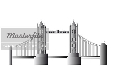 Tower Bridge is a combined bascule and suspension bridge in Londonover the River Thames. This file is vector, can be scaled to any size without loss of quality.