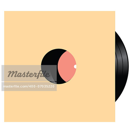 Vinyl record with several musical compositions. Vector illustration.