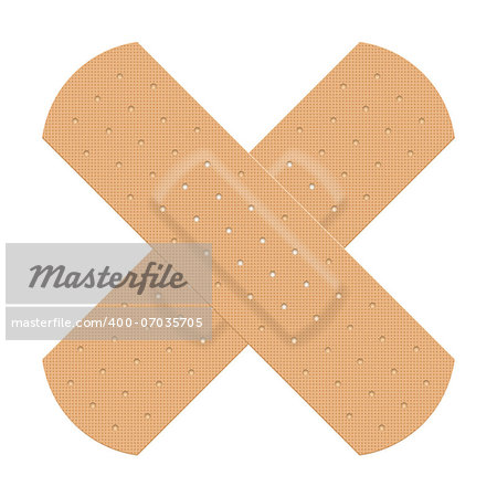 Medical adhesive plaster. Illustration on white background