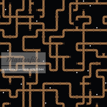Seamless vector texture - the old water pipe
