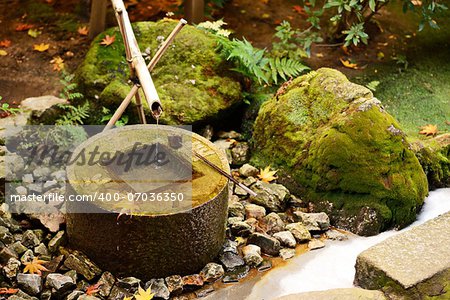 Basin for hand washing in Kyoto, Japan.