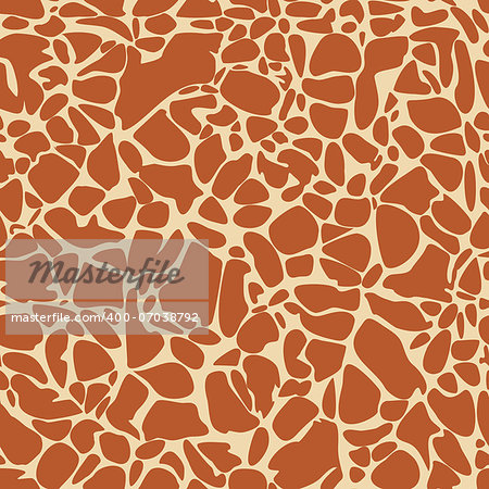 Giraffe fur texture vector seamless animal pattern background