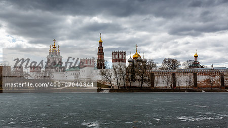 Dramatic Clouds above Novodevichy Convent, Moscow, Russia
