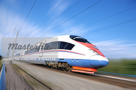 High-speed commuter train. Express "Peregrine" Russia. Train "Sapsan"