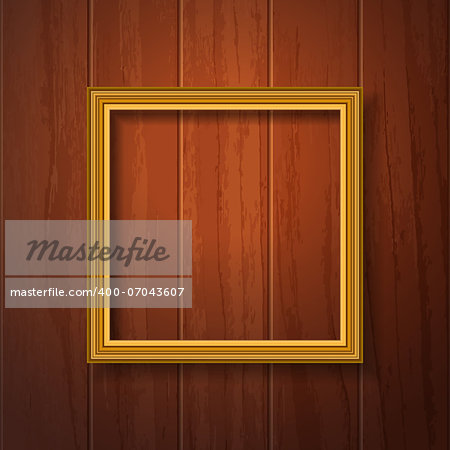 picture frame on a wood background