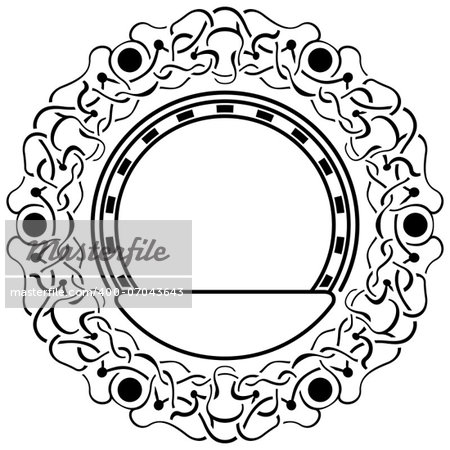 Black frame with ornamental border