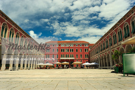 Republic (Prokurative) Square in Split city Croatia