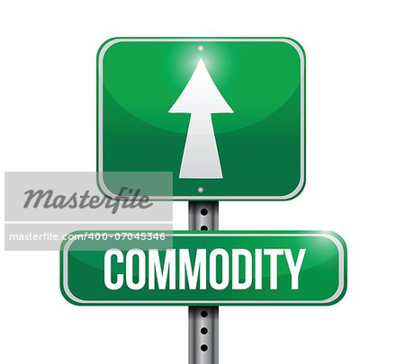 commodity road sign illustrations design over white