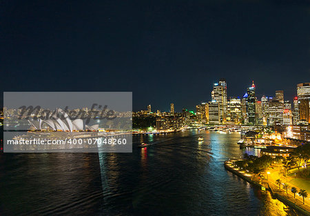 sydney harbour skyline in australia