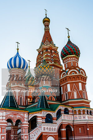 Cathedral of Vasily the Blessed on the Red Square in Moscow, Russia