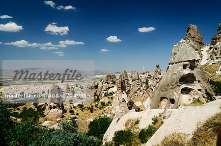 City of Uchisar in Cappadocia, Turkey