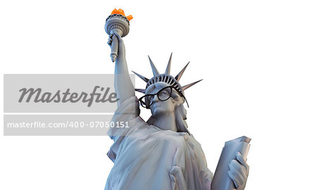 liberty statue with black glasses