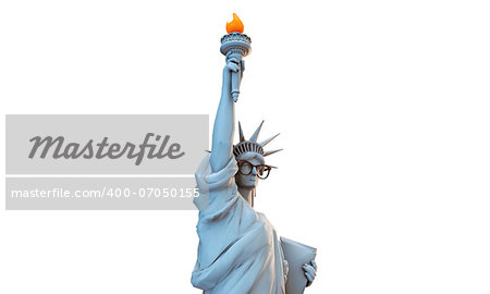 liberty statue with black glasses