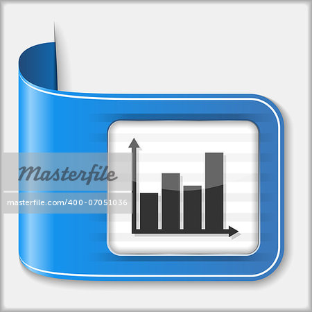 Abstract icon of a chart, vector eps10 illustration