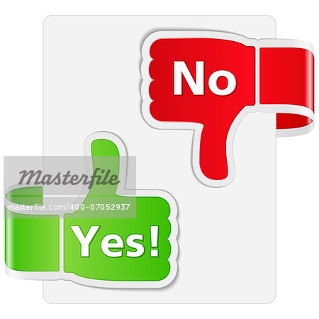 Yes and No Signs, vector eps10 illustration
