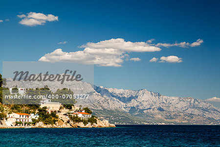 Beautiful Adriatic Beach and Lagoon with Blue Water near Split, Croatia