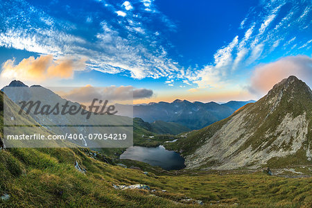 Capra lake in the Transylvanian Alps, Romania