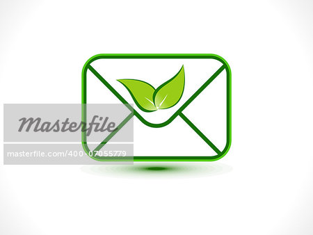 abstract eco mail icon vector illustration