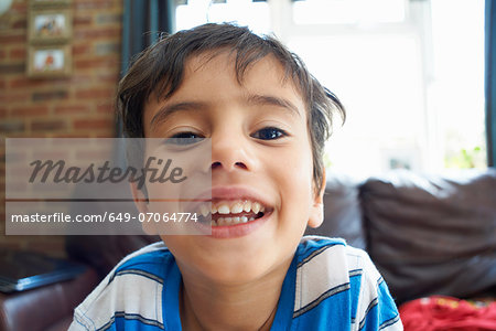 Portrait of boy smiling