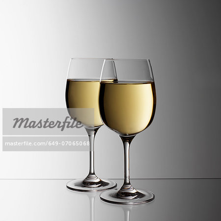 Two glasses of white wine