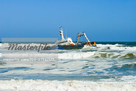 Shipwreck, Skeleton Coast, Namib Desert, Namibia, Africa Shipwreck, Skeleton Coast, Namib Desert, Namibia, Africa