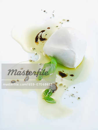 Mozzarella with basil and balsamic vinaigrette