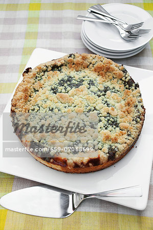 Poppy seed cheesecake with crumble topping