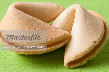 Two fortune cookies (close up)