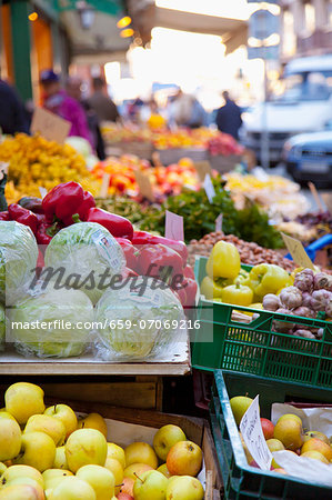 Polish market place with vegetables
