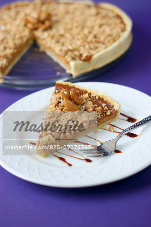 Toffee and almond tart