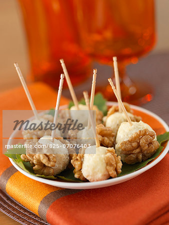 Cheese and walnut appetizers